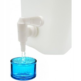 Canister with tap for water, liquids, drinks, 5l, certified