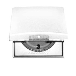 Flap with socket frame Schuko Integro white Berker in WA