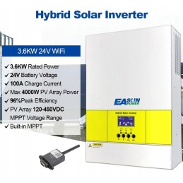 Easun hybrid inverter 3 6 kw solar mppt 100a wifi energy power bank