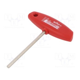 1 pcs x WIHA - 916 - Wrench, hex key, HEX 5mm, Overall len: 132mm, Kind of handle: T