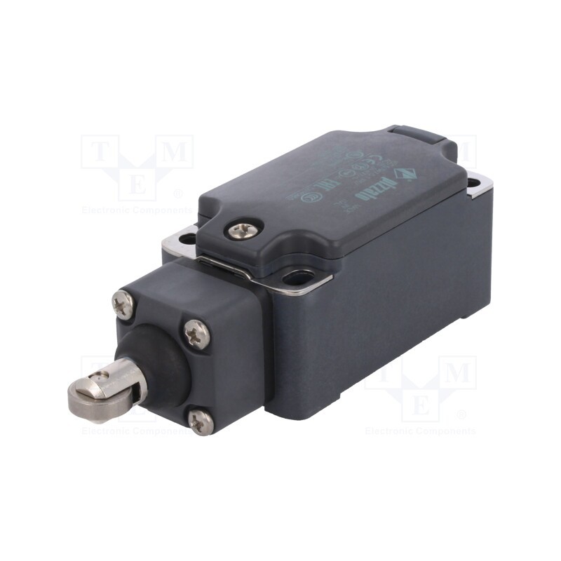1 pcs x PIZZATO ELETTRICA - FP 515 - Limit switch, rubber seal,steel roller Ø13mm, NO + NC, 10A, IP67