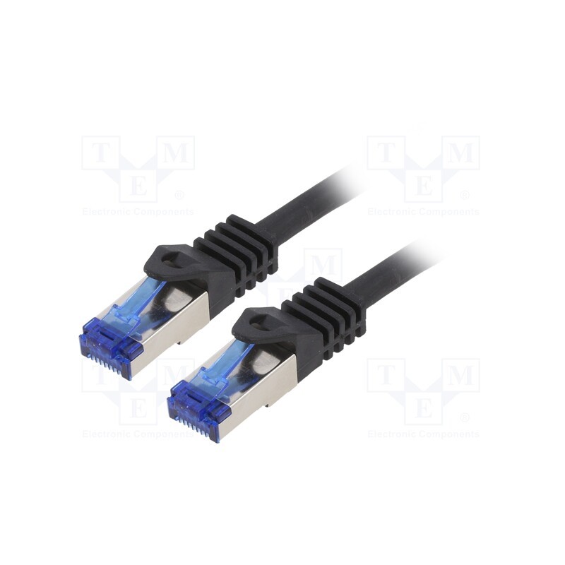 1 pcs x LOGILINK - C6A063S - Patch cord, S/FTP, 6a, stranded, Cu, LSZH, black, 3m, 26AWG, -20÷75°C