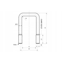 U-bolt type C m10x115x170 4 clamp holder