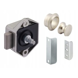 Silver push lock mini trailer furniture lock