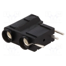 1 pcs x DELTRON - 572-0100 - Socket, 4mm banana, 10A, 250VDC, black, silver plated, PCB, 29.7mm