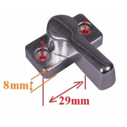 Slider, bolt, metal security, 8mm