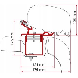 Awning adapter fiamma f80 f65 vw crafter 17