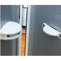 Door lock, wide latch, catch, stopwatch, white