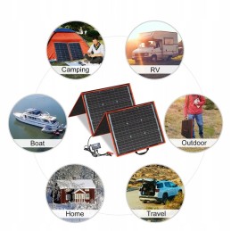 Photovoltaic panel solar foldable 18v 220w controller 12v 20a