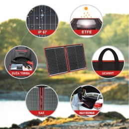 Photovoltaic panel solar foldable 18v 220w controller 12v 20a