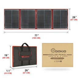 Photovoltaic panel solar foldable 18v 220w controller 12v 20a