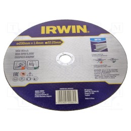 1 pcs x IRWIN - IW8082136 - Cutting wheel, Ø: 230mm, Øhole: 22.23mm, metal,steel