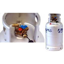 Set of aluminum cylinder 27 liter LPG, multi-valve, multi-adapter