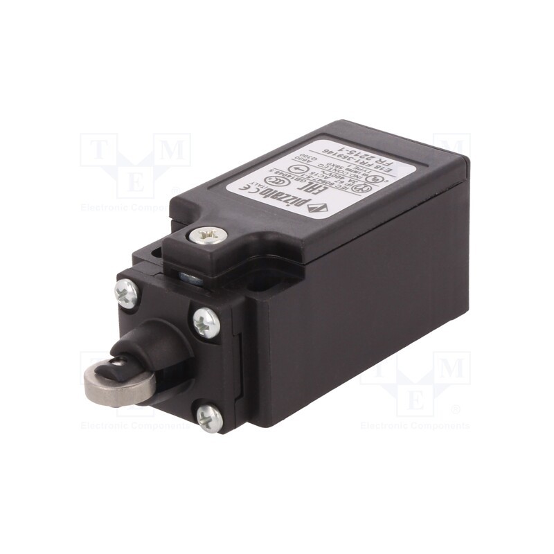 1 pcs x PIZZATO ELETTRICA - FR 2215-M2R28 - Limit switch, steel roller Ø12mm, NC + NO x2, 10A, max.250VAC