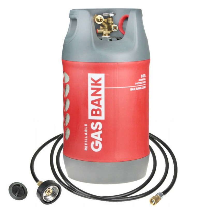 Gasbank duo composite cylinder 11kg 24l remote refueling set