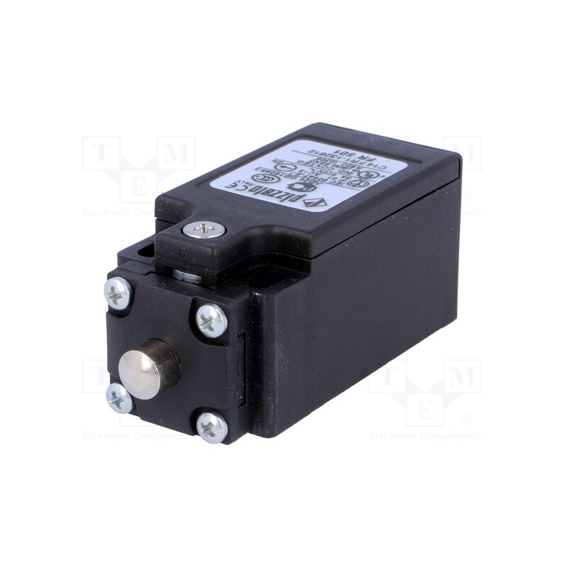 1 pcs x PIZZATO ELETTRICA - FR 501 - Limit switch, pin plunger Ø8mm, NO + NC, 10A, max.500VAC, PG13,5