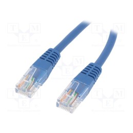 1 pcs x QOLTEC - 52318 - Patch cord, U/UTP, 5e, solid, CCA, PE, blue, 1.8m, 26AWG