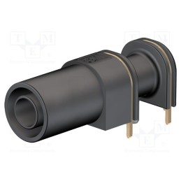 1 pcs x STu00c4UBLI - 66.9040-21 - Socket, 4mm banana, 24A, 33mm, black, gold-plated, on panel,PCB