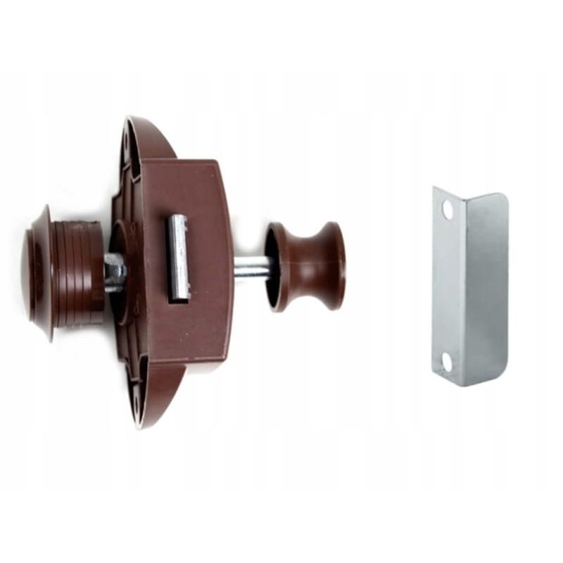 Brown double-sided push lock trailer door lock