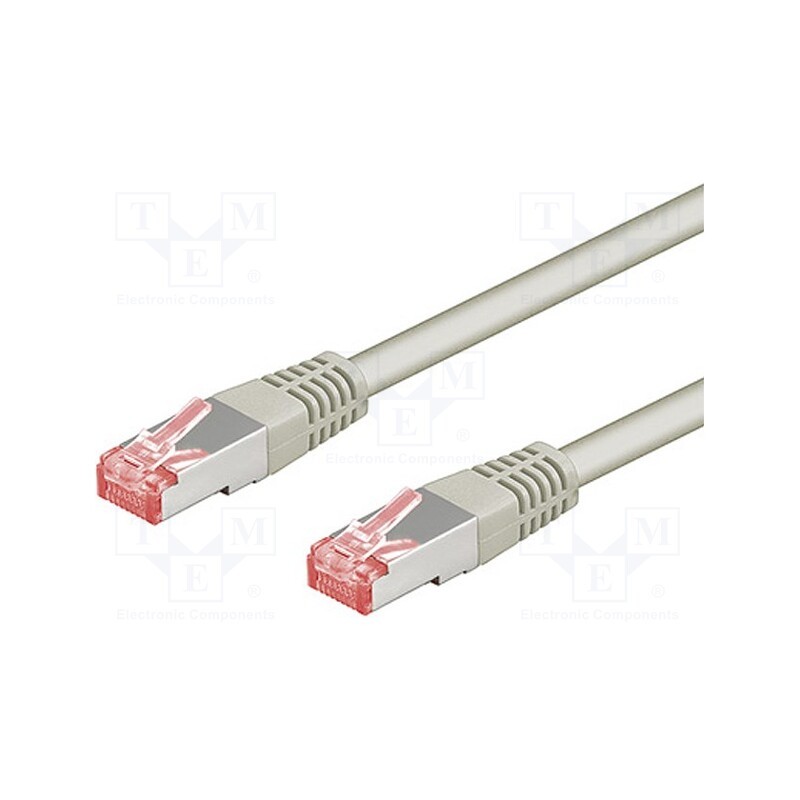 1 pcs x Goobay - 95602 - Patch cord, S/FTP, 6a, stranded, Cu, LSZH, grey, 1.5m, 27AWG