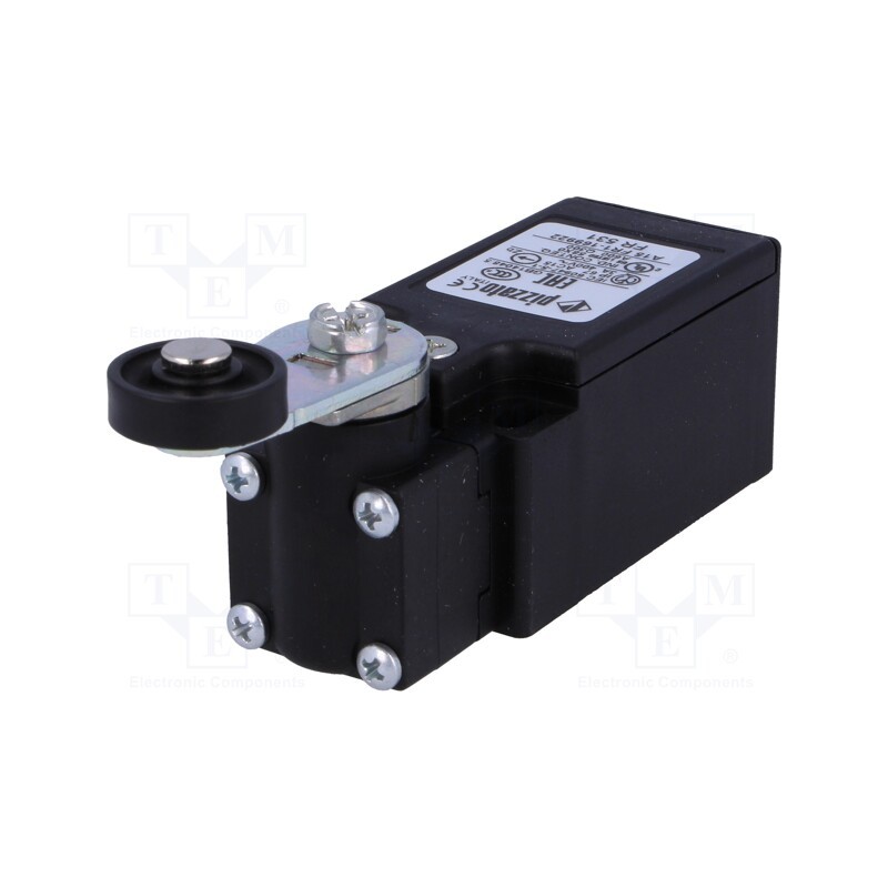 1 pcs x PIZZATO ELETTRICA - FR 531 - Limit switch, rotary lever with roller, NO + NC, 10A, max.500VAC