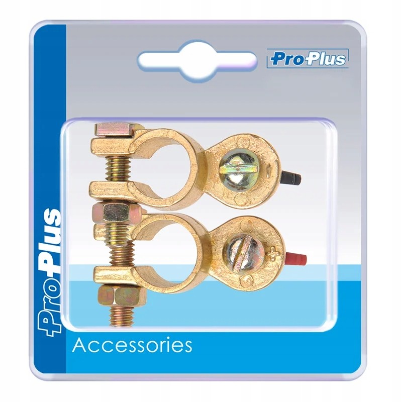 Battery terminal plus and minus brass butterflies x2