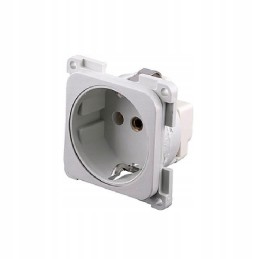 Schuko insert, 2 poles, 10 16 a 250 v, gray