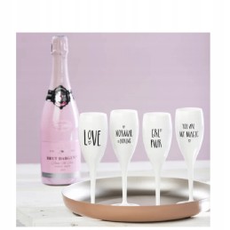 Set of 4 koziol champagne glasses
