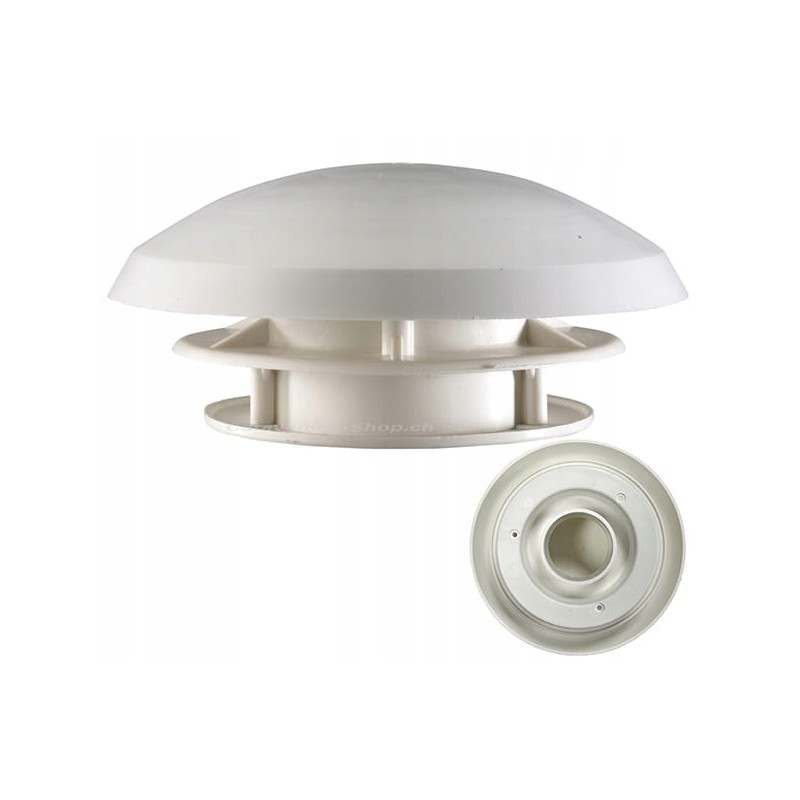 Roof vent, mushroom head, hood, 110mm