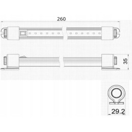 LED lamp for lighting a camper trailer