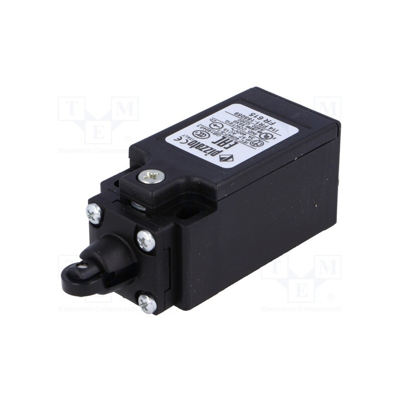 1 pcs x PIZZATO ELETTRICA - FR 615 - Limit switch, polymer roller Ø11mm, NO + NC, 10A, max.250VAC