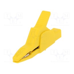 1 pcs x HIRSCHMANN T&M - AK 2 B 2540 GE - Crocodile clip, 34A, yellow, Grip capac: max.30mm, 300V, 972405103