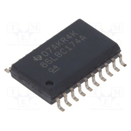 1 pcs x TEXAS INSTRUMENTS - SN65LBC174ADW - IC: interface, transceiver, RS422,RS485, 30Mbps, SO20
