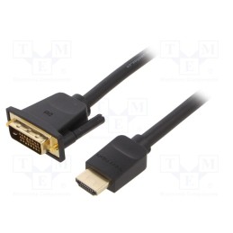 1 pcs x VENTION - ABFBF - Cable, DVI-D (18+1) plug,HDMI plug, 1m, black, 30AWG, Core: Cu