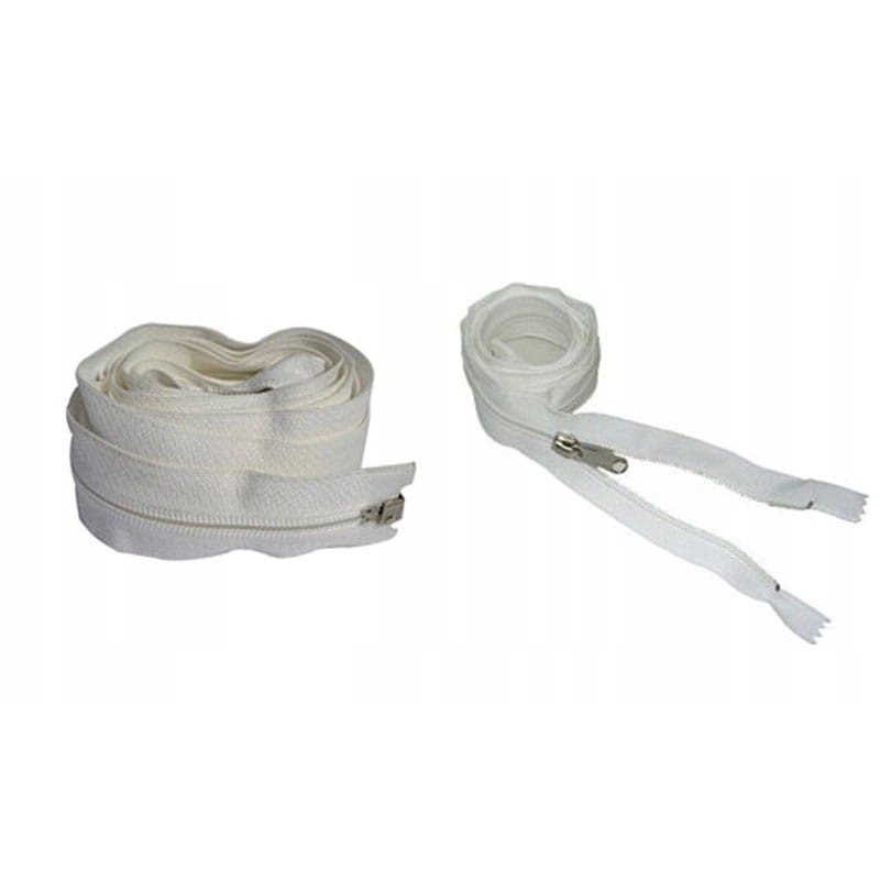 Zipper for the vestibule of the trailer tent, 240 cm, white