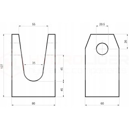 Tipper eye for welding d 47