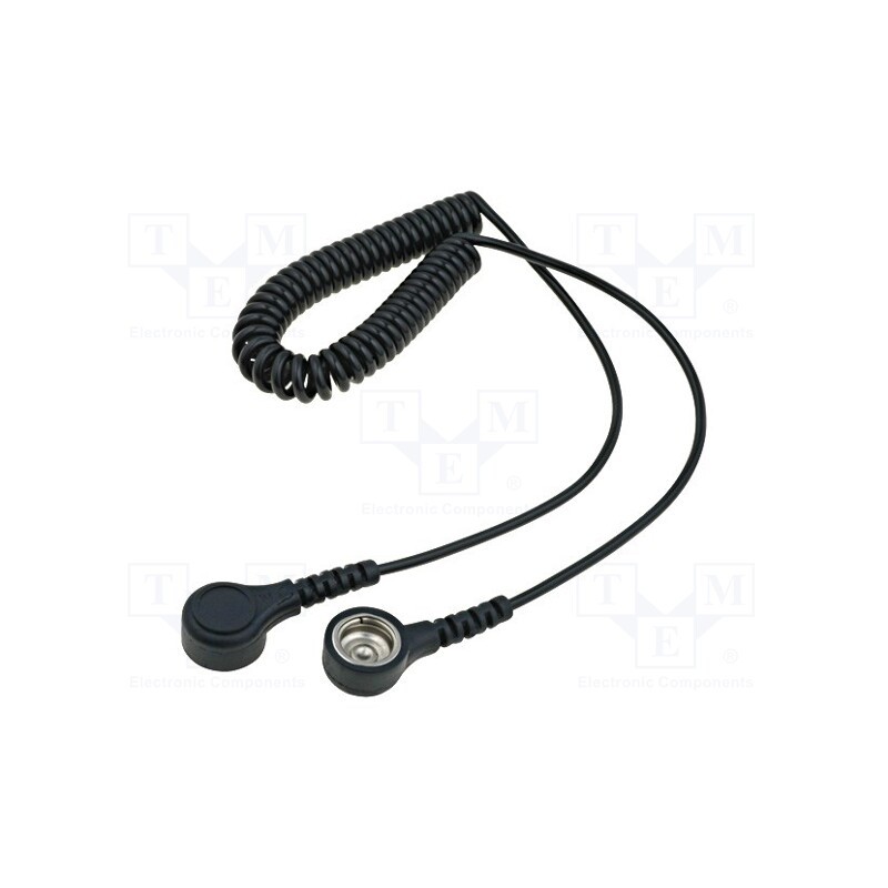 1 pcs x ELME - BOTTONE WIRE BOTTONE 15-10 - Connection cable, ESD,coiled, 1MΩ, 1.5m