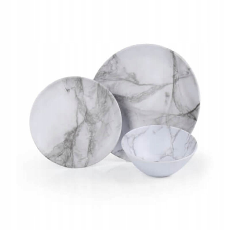 Marble dinnerware set for two people