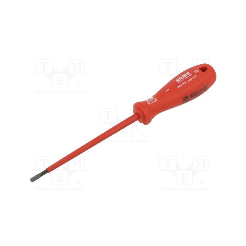 1 pcs x UNIOR - 616472 - Screwdriver, insulated, slot, 3,5x0,6mm, Blade length: 100mm