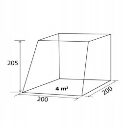 Brunner comet rear tent 200 x 200 x 205 cm