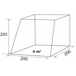 Brunner comet rear tent 200 x 200 x 205 cm