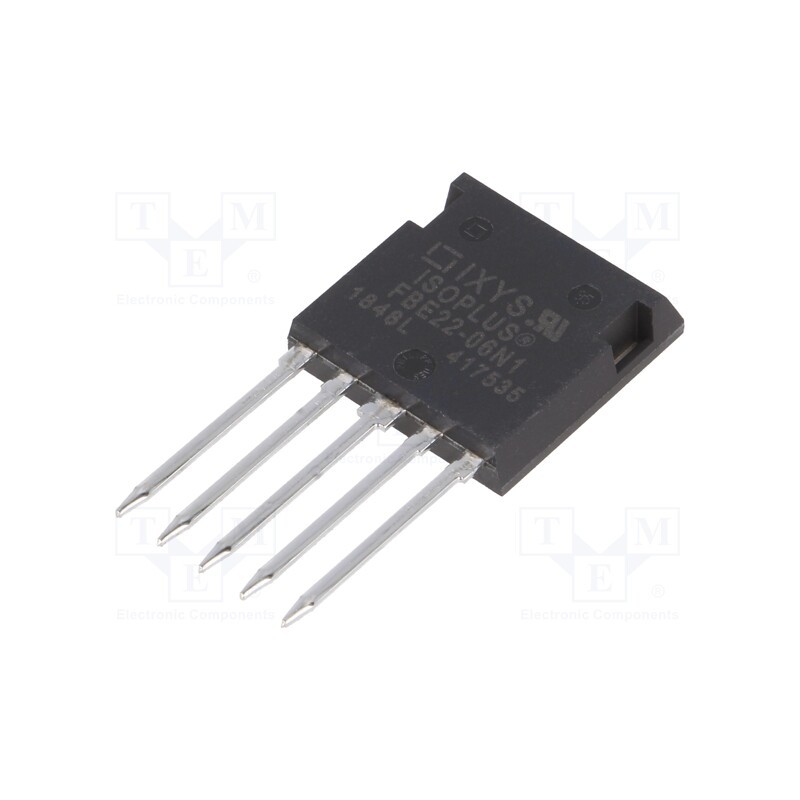 1 pcs x IXYS - FBE22-06N1 - Bridge rectifier: single-phase, 600V, If: 22A, Ifsm: 50A, THT,