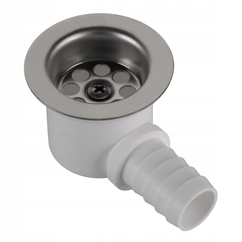 Sink drain, angle siphon, 19mm plug