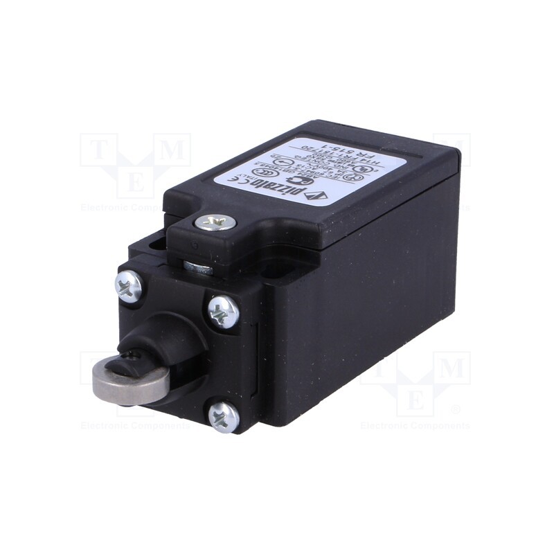 1 pcs x PIZZATO ELETTRICA - FR515-R28 - Limit switch, steel roller Ø12mm, NO + NC, 10A, max.500VAC, IP67