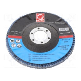 1 pcs x MEDID - LI115ZN80 - Flap grinding wheels, Ø: 115mm, Øhole: 22mm, Granularity: 80