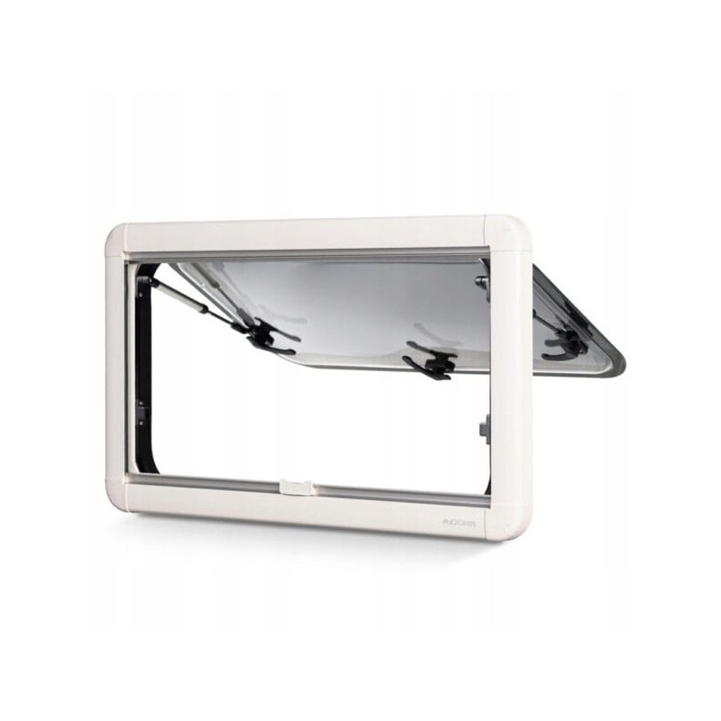 Side tilt window for a Madovan 500x500 camper