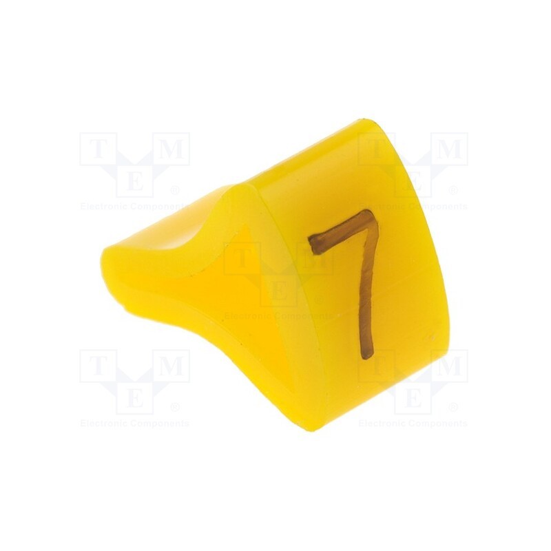 1 pcg x KURANT - MZ-5/7 -AS - Markers, Marking: 7, 15÷20mm, H: 25mm, A: 16mm, -30÷100°C, leaded