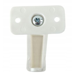 Locking the bolt of the entrance door to the camper's shower