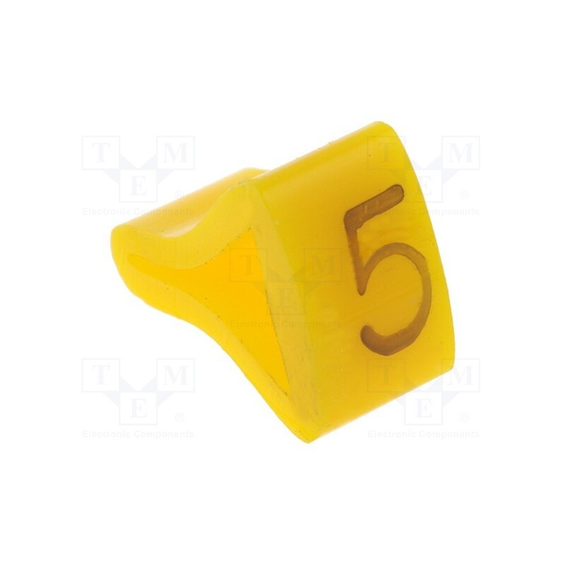 1 pcg x KURANT - MZ-4/5 -AS - Markers, Marking: 5, 10÷16mm, H: 21mm, A: 15mm, -30÷100°C, leaded