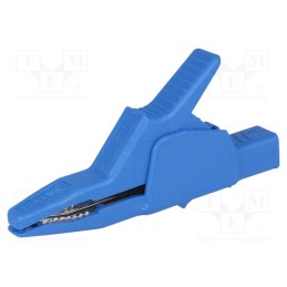 1 pcs x HIRSCHMANN T&M - AK 2 B 2540 BL - Crocodile clip, 34A, blue, Grip capac: max.30mm, Socket size: 4mm